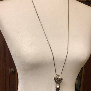 Brighton Floating Heart Necklace / Badge Clip